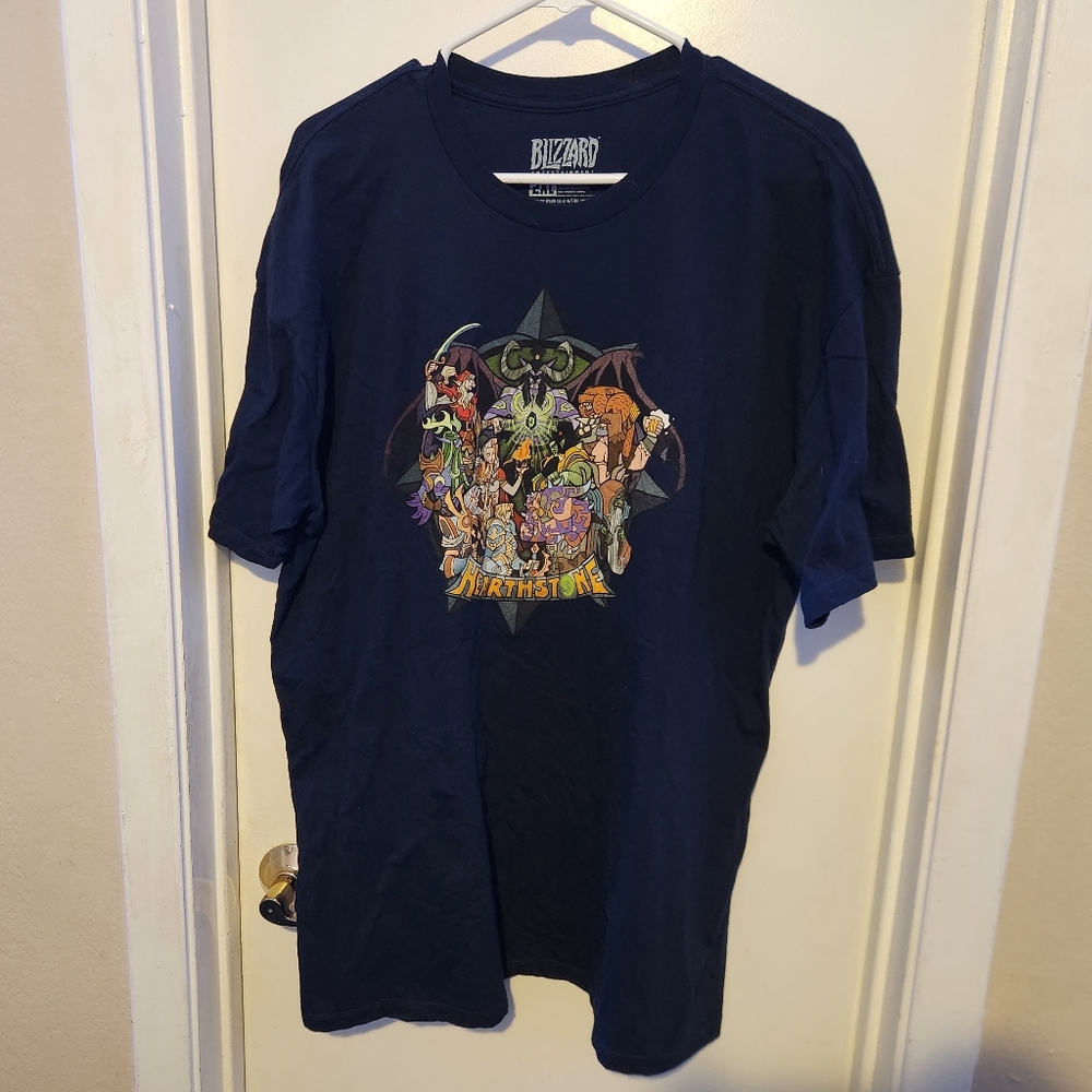 Blizzard Hearthstone Development Team shirt, blue 2XL